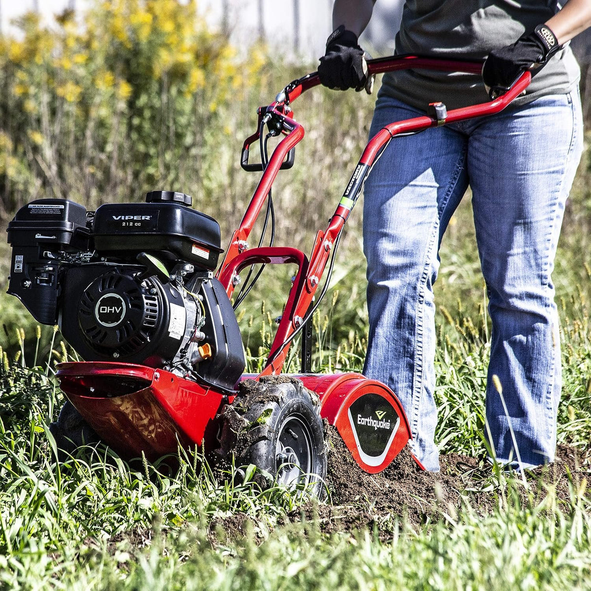 Earthquake® 33970 Victory™ Rear Tine Tiller, Powerful 212cc 4-Cycle Viper™ Engine