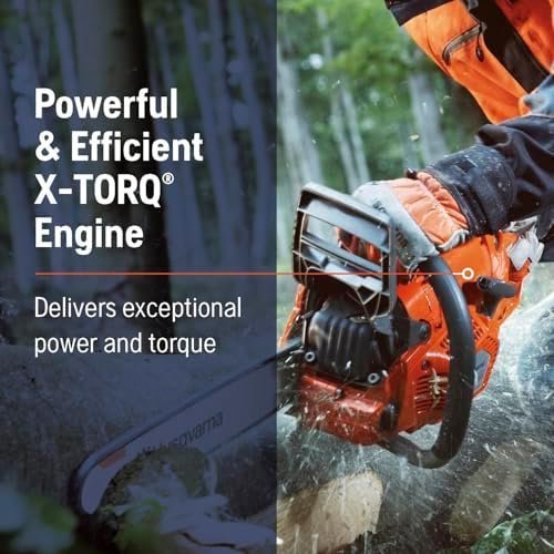 Husqvarna 967690628 545 Mark II 3.6 HP 2-Cycle X-Torq Engine 50.1cc 20 in. Gas Chainsaw with Adjustable Chain Oil Pump for Professional Tree Felling and Limbing