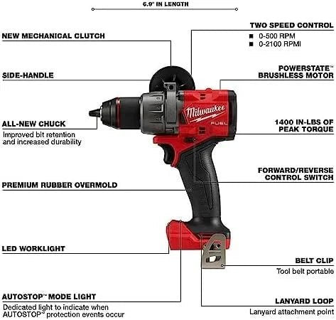 Milwaukee M18 FUEL 18V Lithium-Ion Brushless Cordless Combo Kit with Two 5.0 Ah Batteries, 1 Charger, 2 Tool Bags (7-Tool)