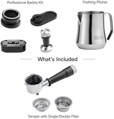 De’Longhi La Specialista Arte Evo Espresso Machine – Compact Cold Brew Coffee Maker with Grinder, Milk Steam Wand/Frother & Tamping Tools – Home Barista Kit for Lattes, Cappuccinos, Iced Coffee