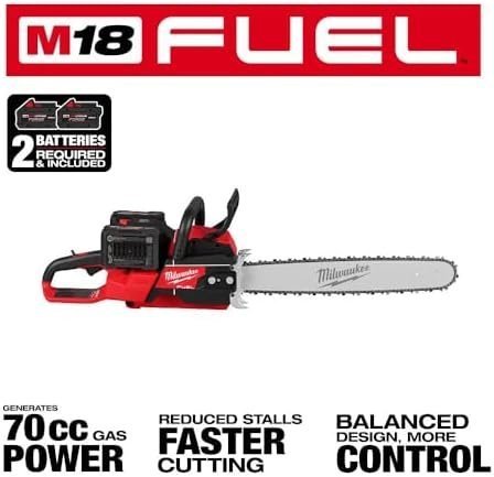 Chainsaws For Milwaukee 2827-22 M18 FUEL 18V 20″ Dual Battery Chainsaw Kit,Tool and Equipment,with toolbox