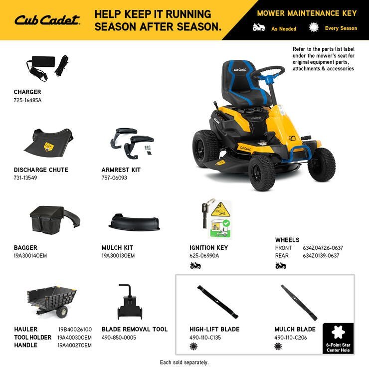 Cub Cadet CC30E 30-in. 56V MAX* Riding Lawn Mower