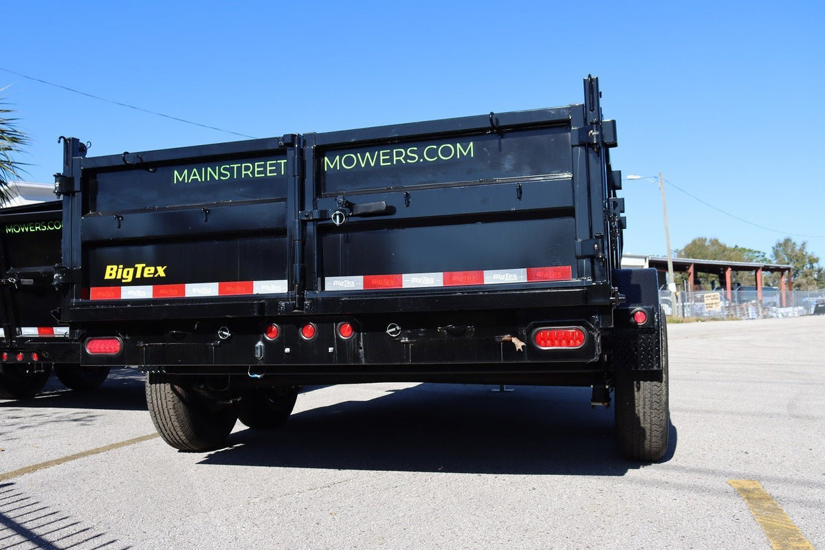 12 Foot Big Tex Pro Series Tandem Axle Single Ram with Spreader Gate Black Dump Trailer (10SR-12XLBK6SIR)