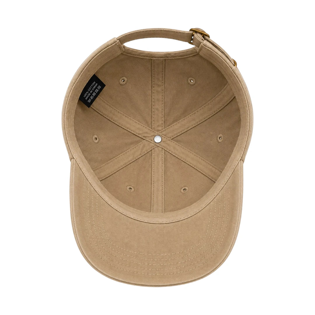 PRIOKA Classic Beige Cotton Baseball Cap