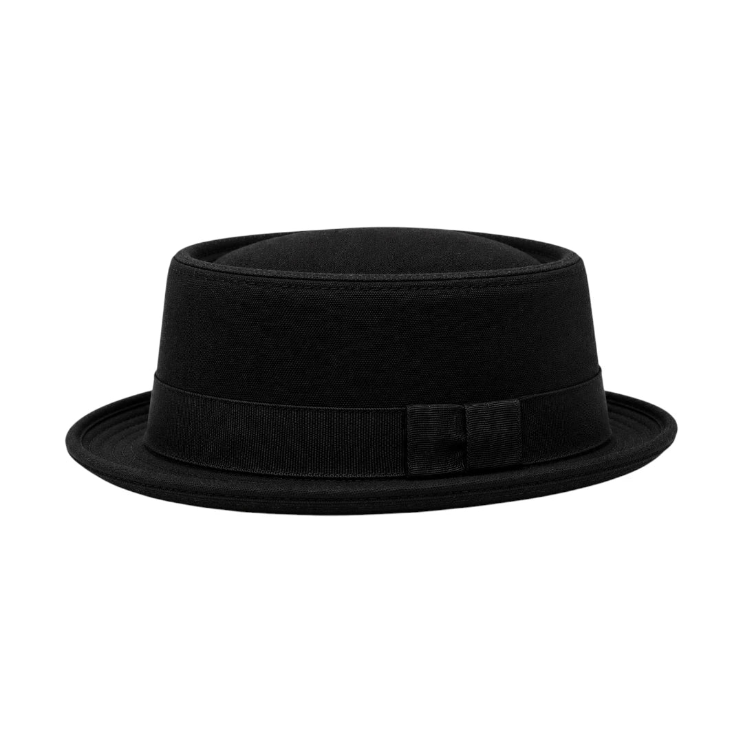 PRIOKA Classic Black Cotton Pork Pie Hat