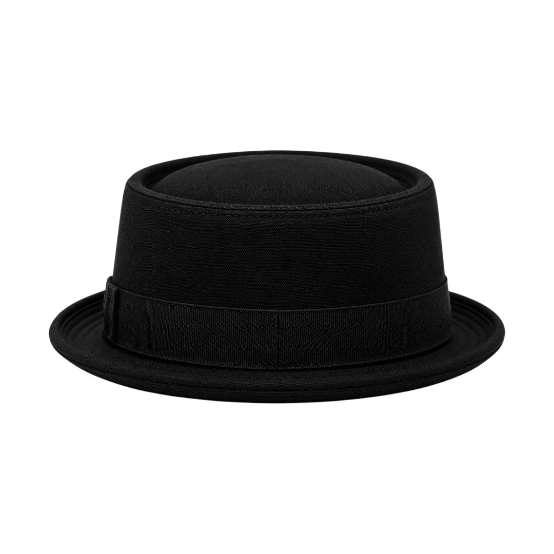 PRIOKA Classic Black Cotton Pork Pie Hat