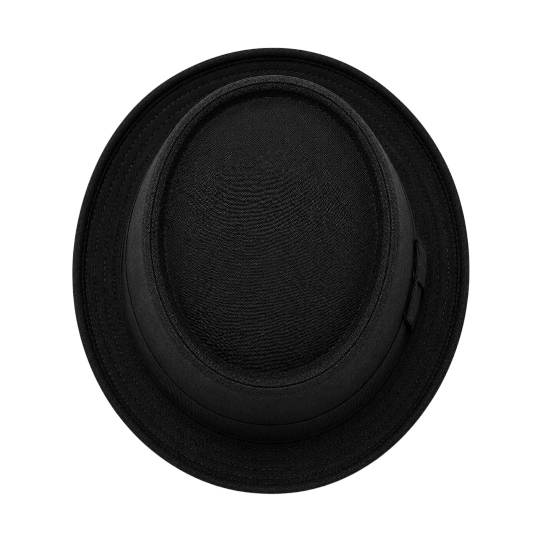PRIOKA Classic Black Cotton Pork Pie Hat