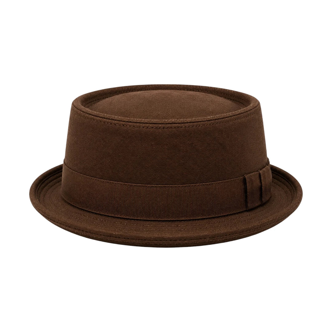 PRIOKA Classic Brown Pork Pie Hat