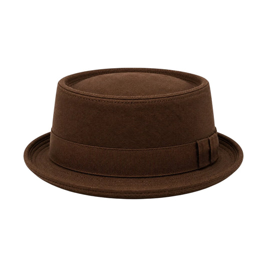PRIOKA Classic Brown Pork Pie Hat