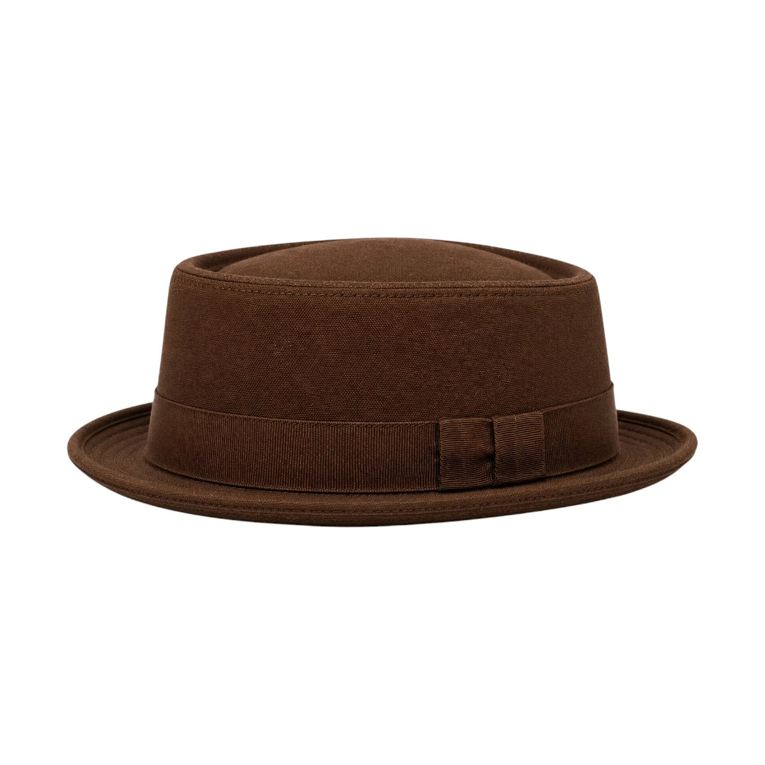 PRIOKA Classic Brown Pork Pie Hat