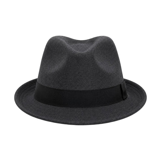 PRIOKA Classic Dark Gray Fedora Hat