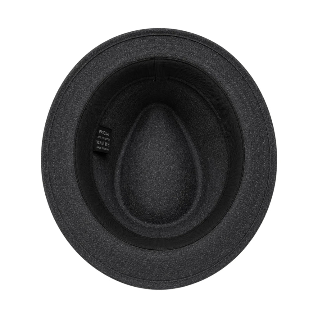PRIOKA Classic Dark Gray Fedora Hat