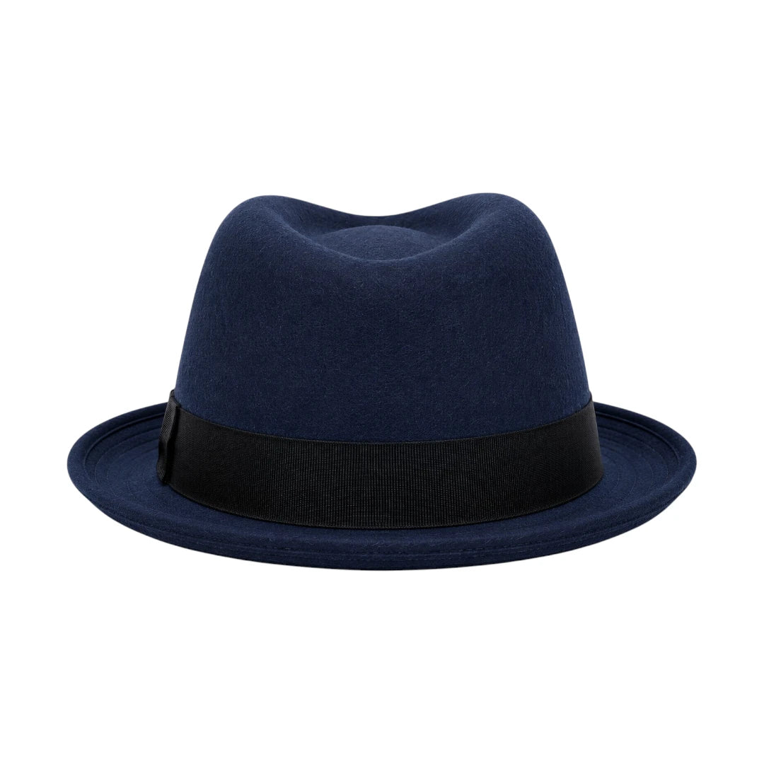PRIOKA Classic Navy Blue Fedora Hat