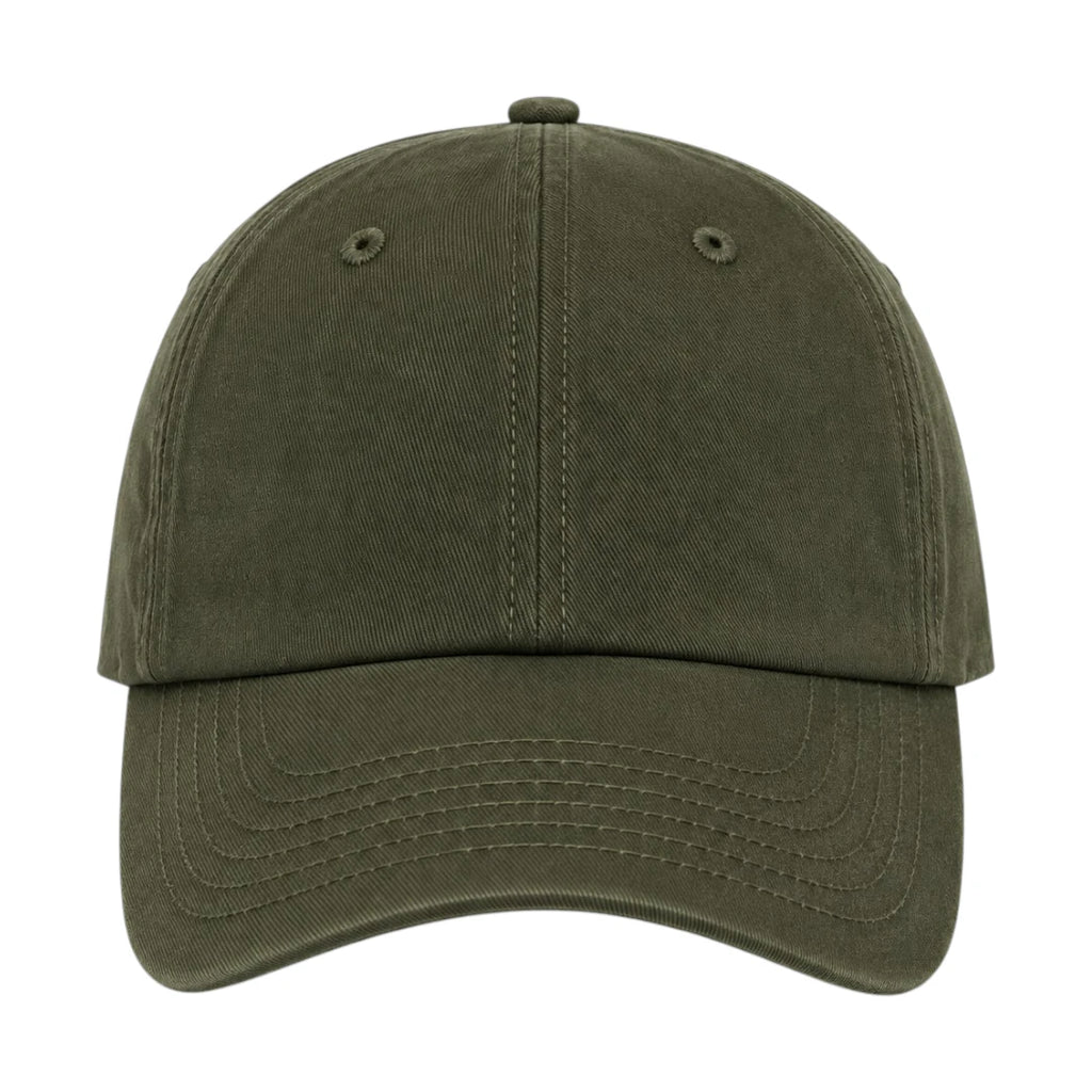 PRIOKA Classic Olive Green Cotton Baseball Cap