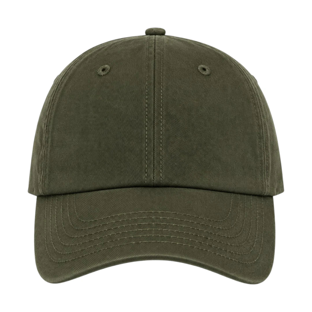 PRIOKA Classic Olive Green Cotton Baseball Cap