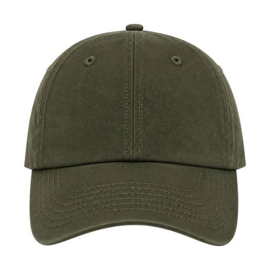 PRIOKA Classic Olive Green Cotton Baseball Cap