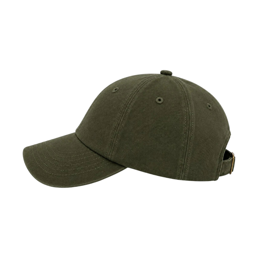 PRIOKA Classic Olive Green Cotton Baseball Cap