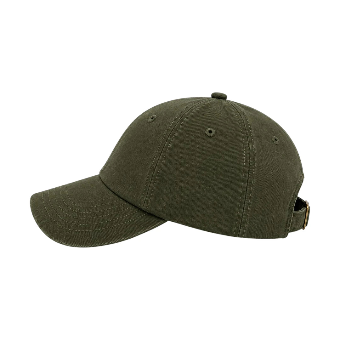 PRIOKA Classic Olive Green Cotton Baseball Cap