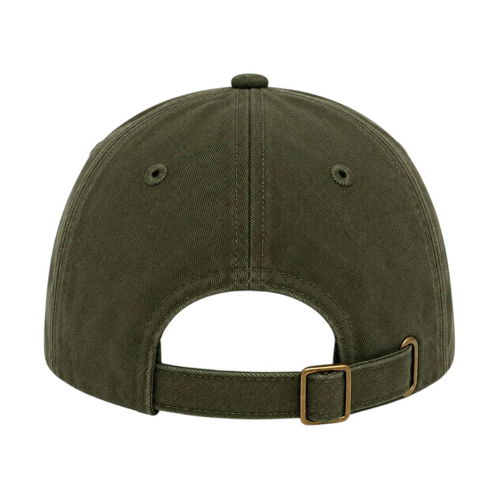 PRIOKA Classic Olive Green Cotton Baseball Cap