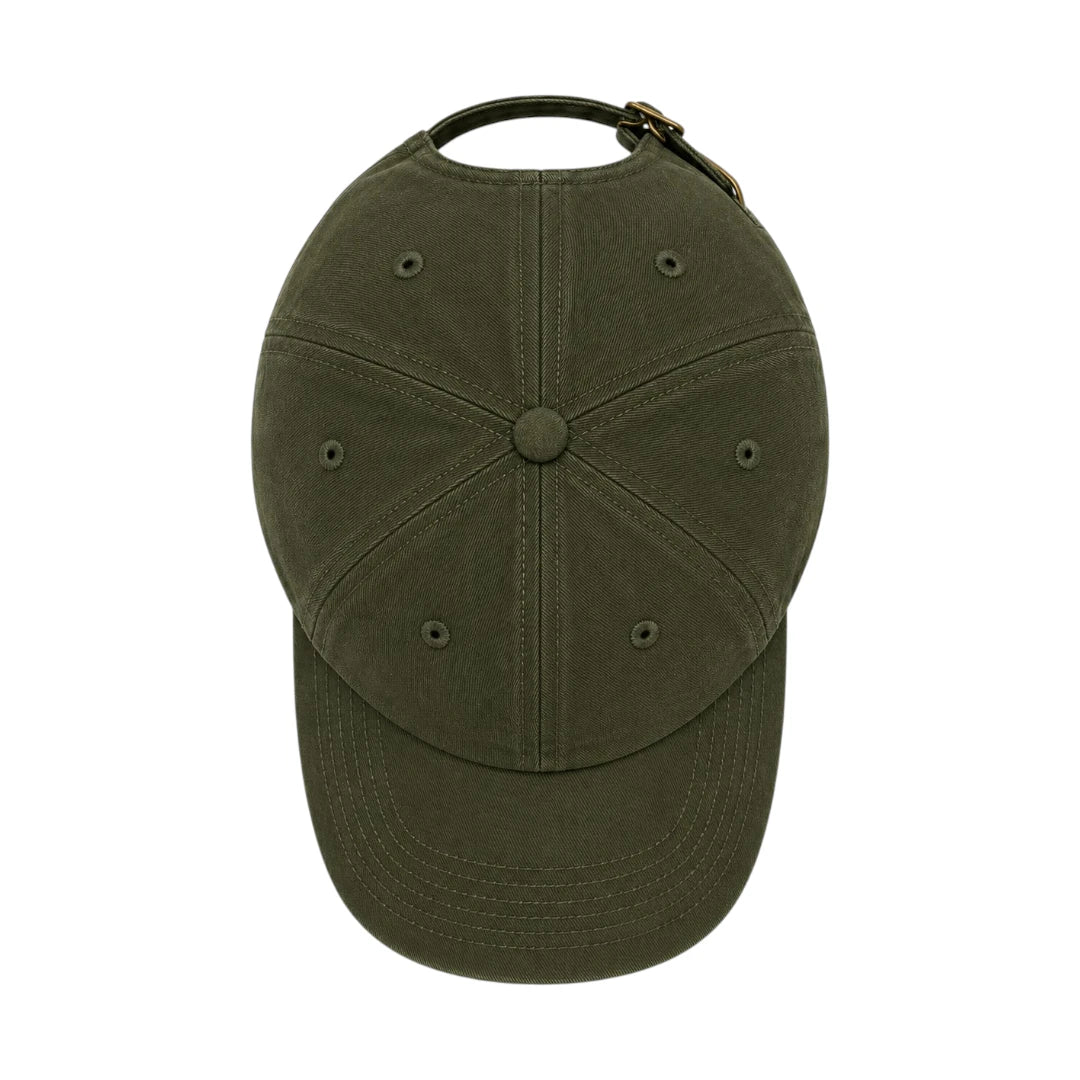 PRIOKA Classic Olive Green Cotton Baseball Cap