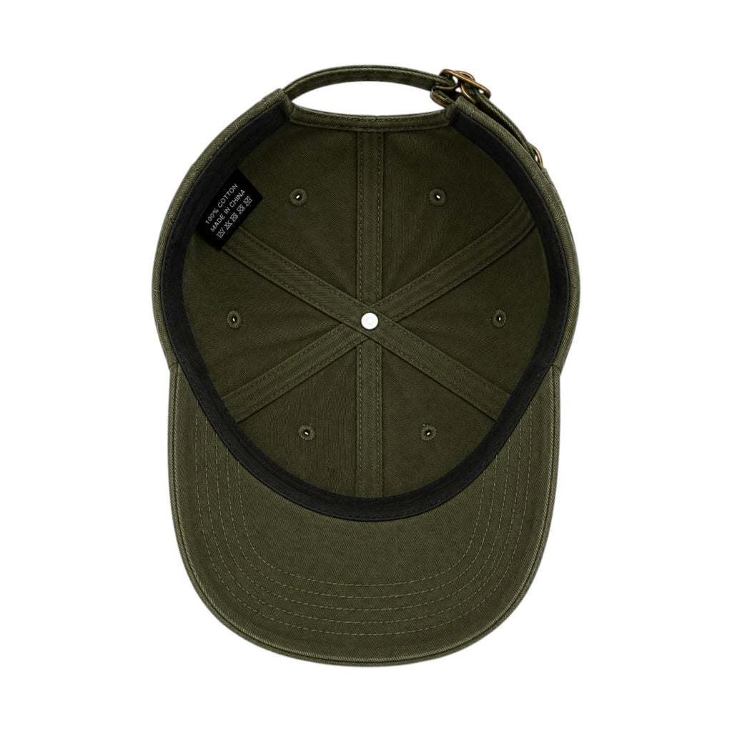 PRIOKA Classic Olive Green Cotton Baseball Cap