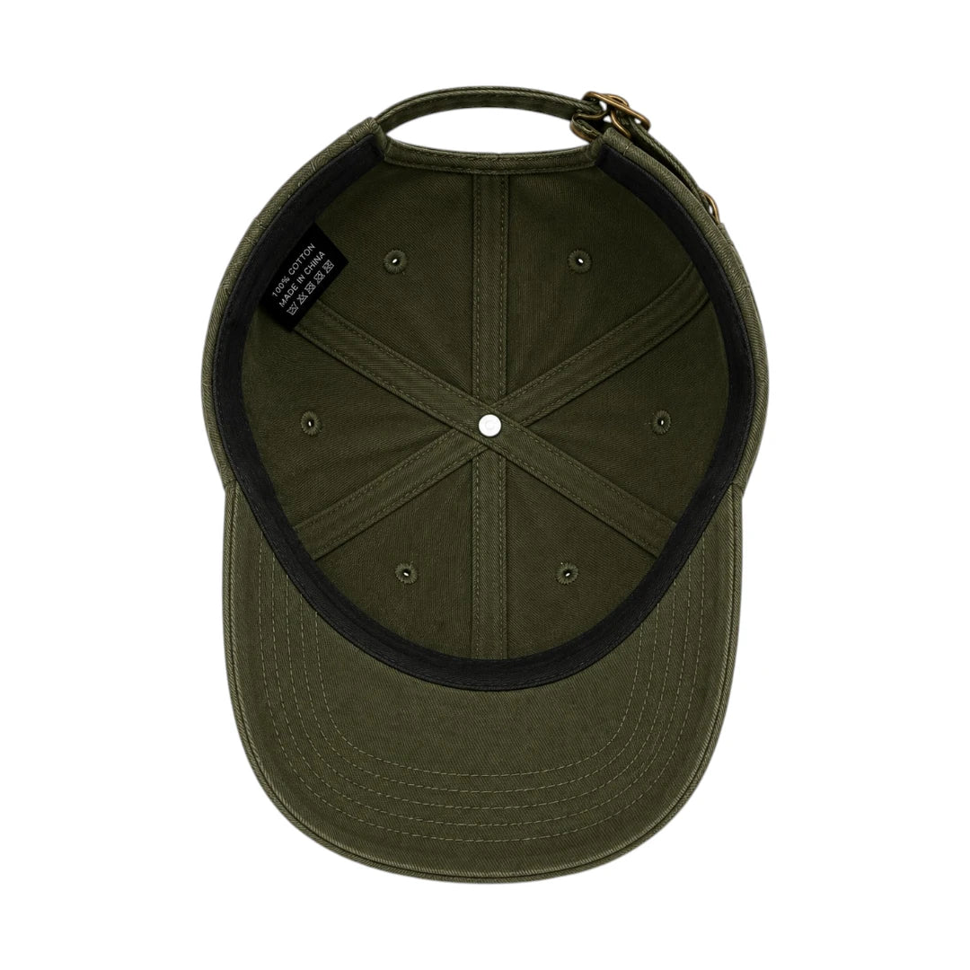 PRIOKA Classic Olive Green Cotton Baseball Cap
