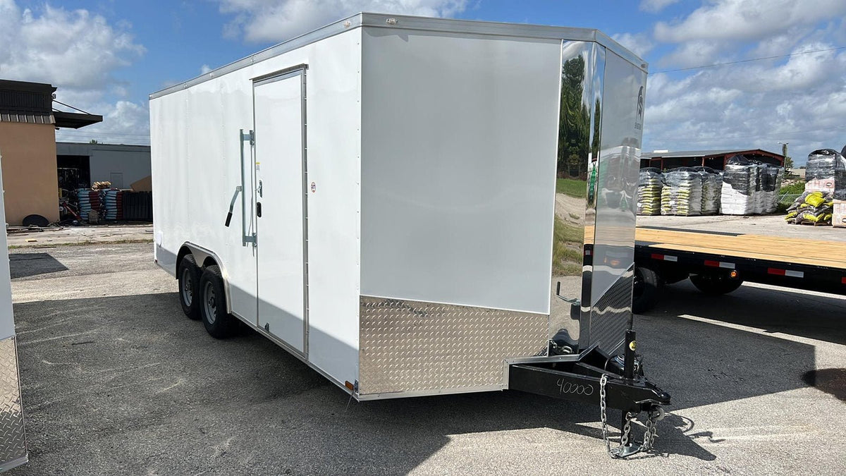 Spartan 8.5X18 Tandem Axle Enclosed Cargo Trailer | White | SP8.5X18TA