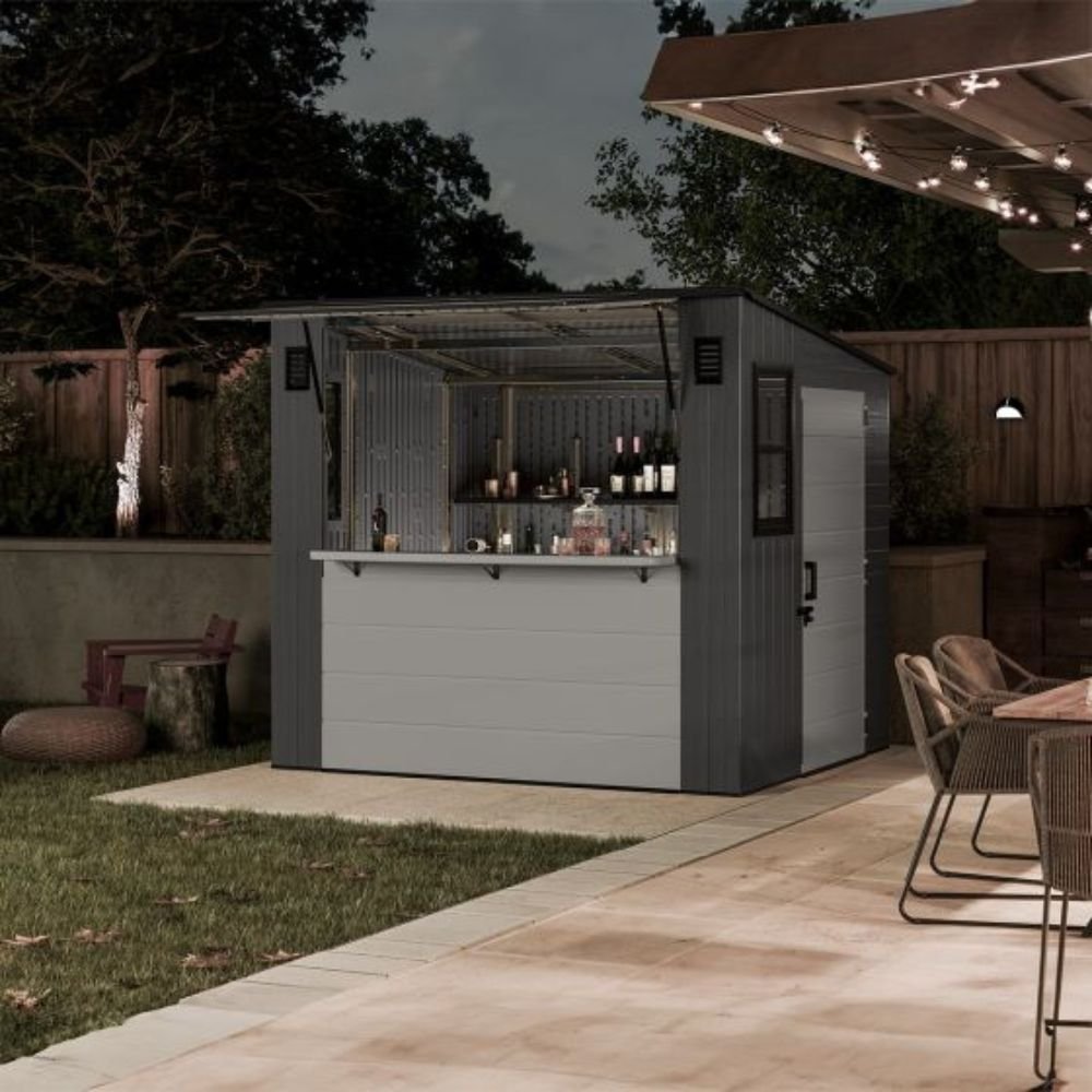 Suncast 8 ft. x 7 ft. Cabana Entertainment Shed BMCB8730T