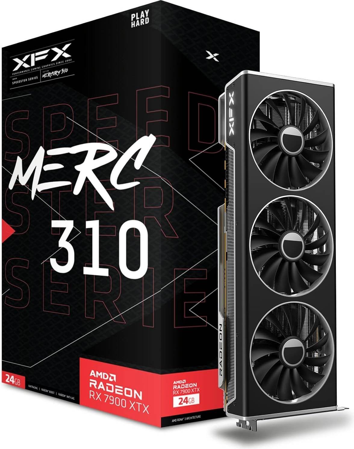 XFX Radeon RX 7900 XTX Speedster MERC310 Black HDMI 3xDP 24GB