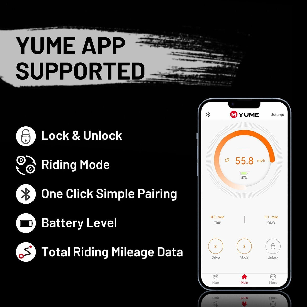 M YUME SCOOTER Hawk Dual Motor Electric Scooters for Adults 2400W 43MPH 43Miles Long Rang E-Scooter