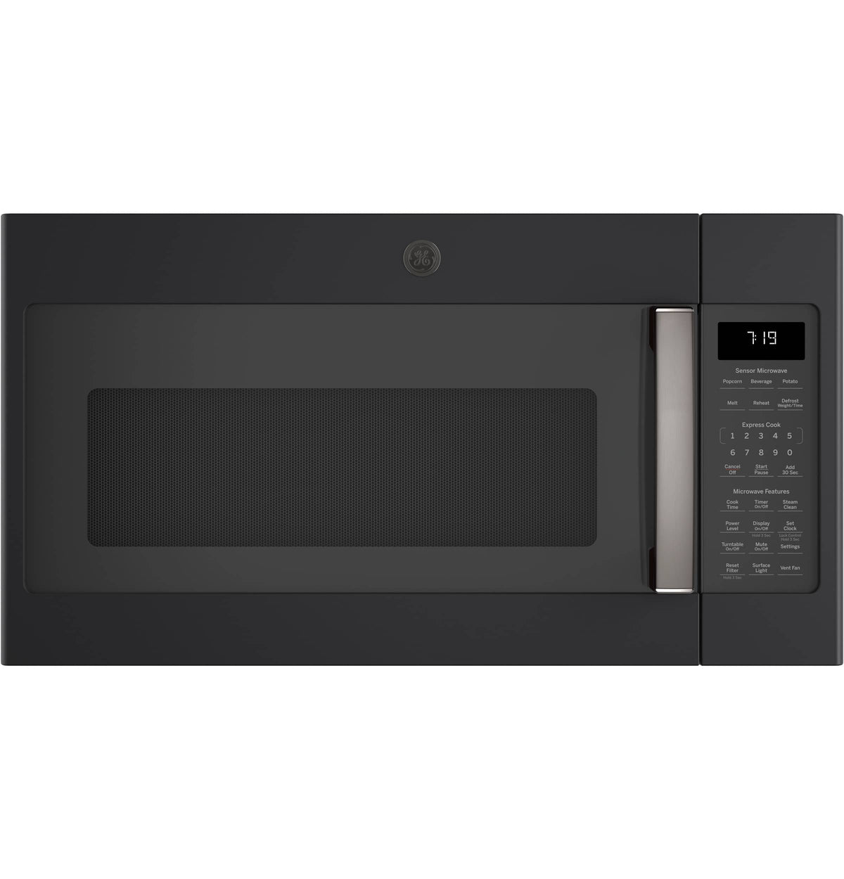 GE – 1.9 Cu. Ft. Over-the-Range Microwave with Steam Cleaning – Black Slate