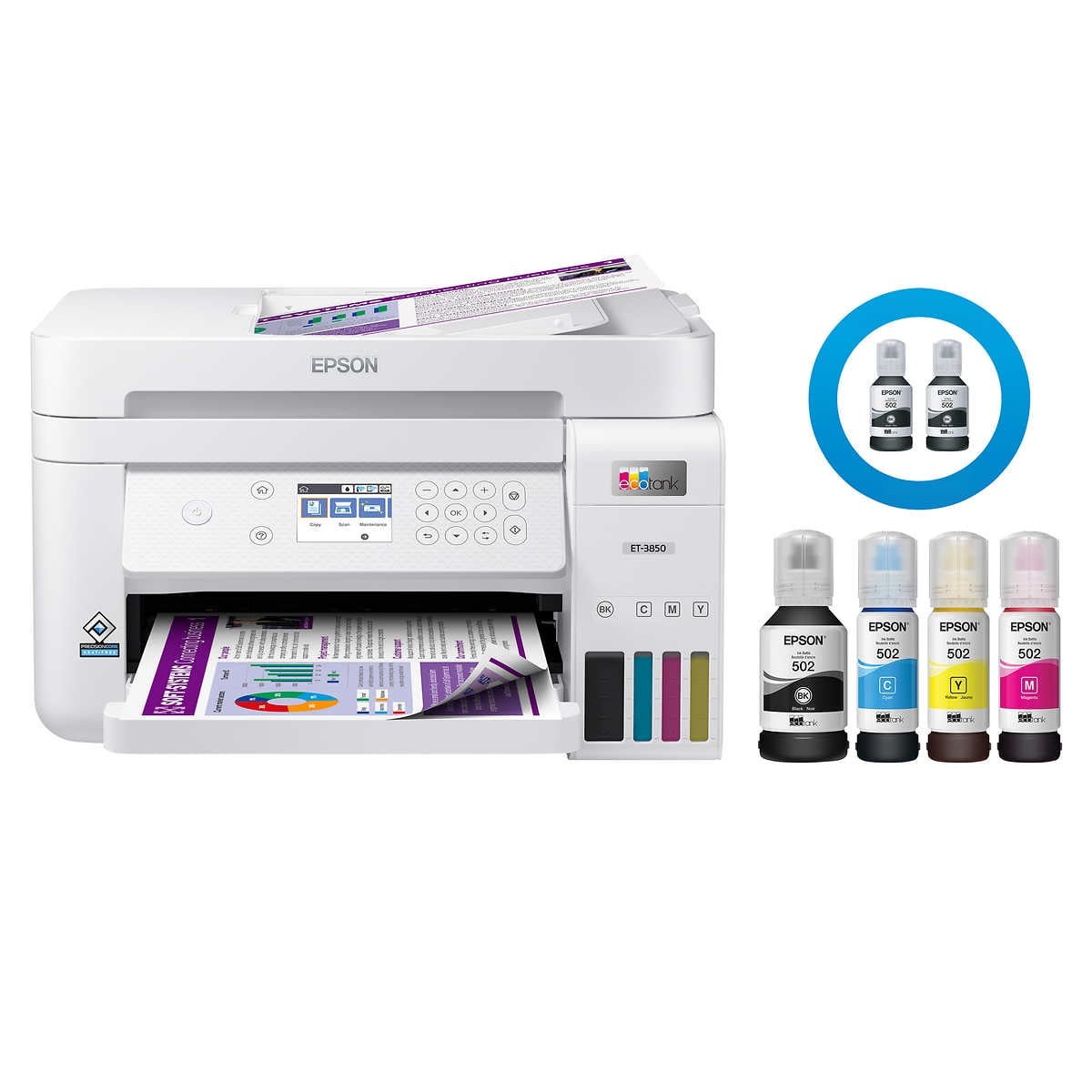 Epson EcoTank-3850 Special Edition All-in-One Printer with Bonus Black Ink