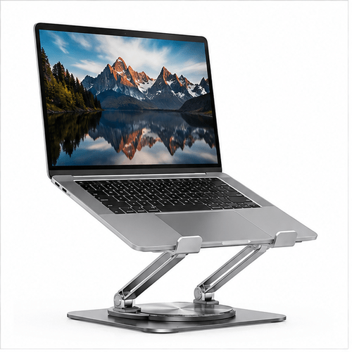 Adjustable Laptop Stand, 360° Rotating & Foldable Notebook Holder for 9.7–17.3 Inch Laptops - Prioka