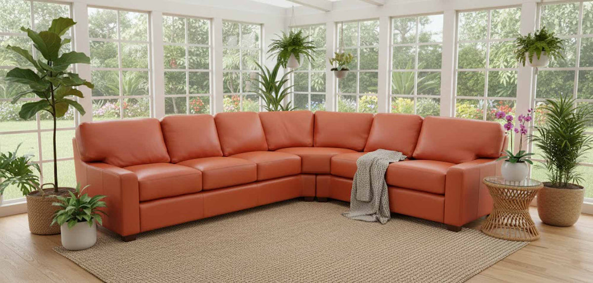 Albany Leather Sectional - Prioka