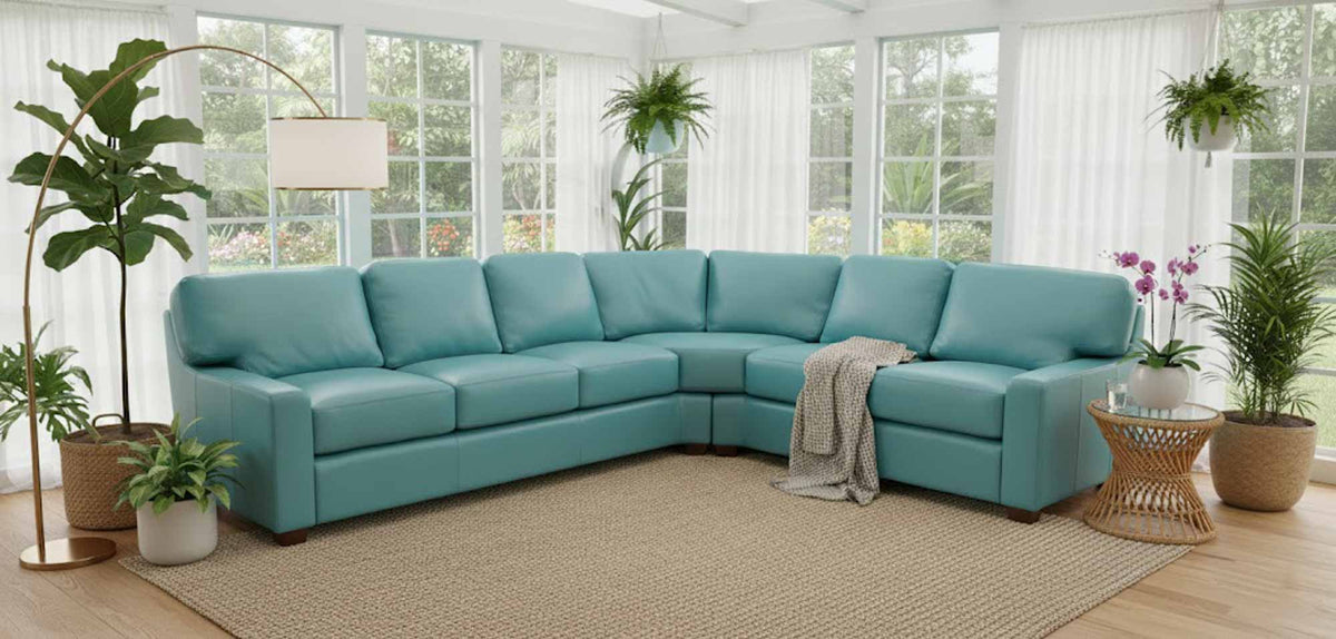 Albany Leather Sectional - Prioka