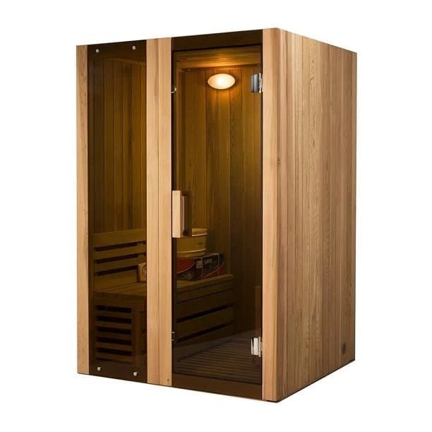 ALEKO StI2ced Cedar Indoor Wet Dry Sauna Steam Room, 3 kW Harvia KIP Heater, 2 Person - Prioka