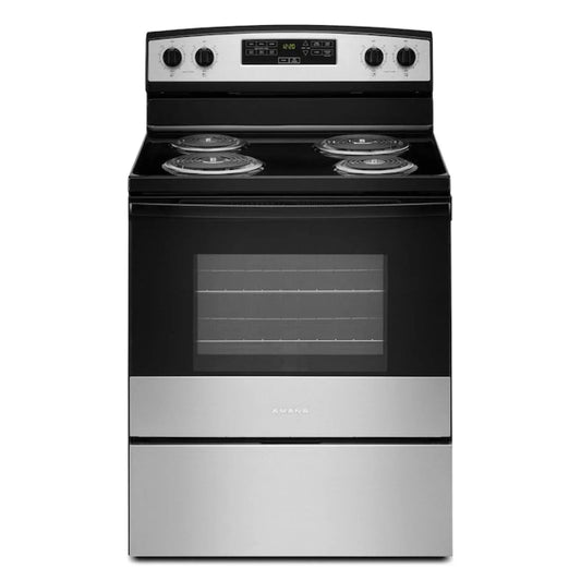 Amana 30-Inch 4.8 Cu. Ft. Freestanding Electric Range, Stainless Steel - Prioka