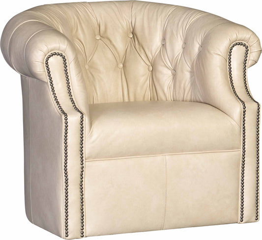 Amelia Leather Swivel Chair - Prioka