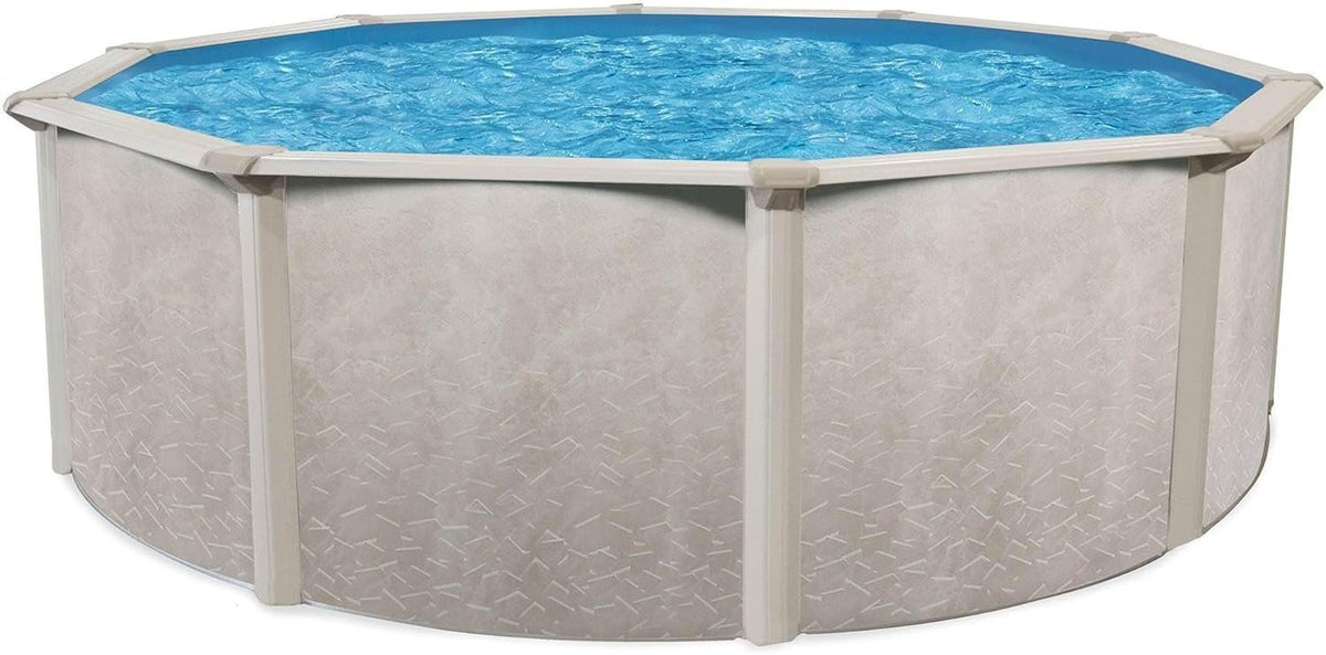 Aquarian 21ft x 52in Round Steel-Frame Above Ground Swimming Pool – Phoenix Series, DIY Outdoor Backyard Pool - Prioka