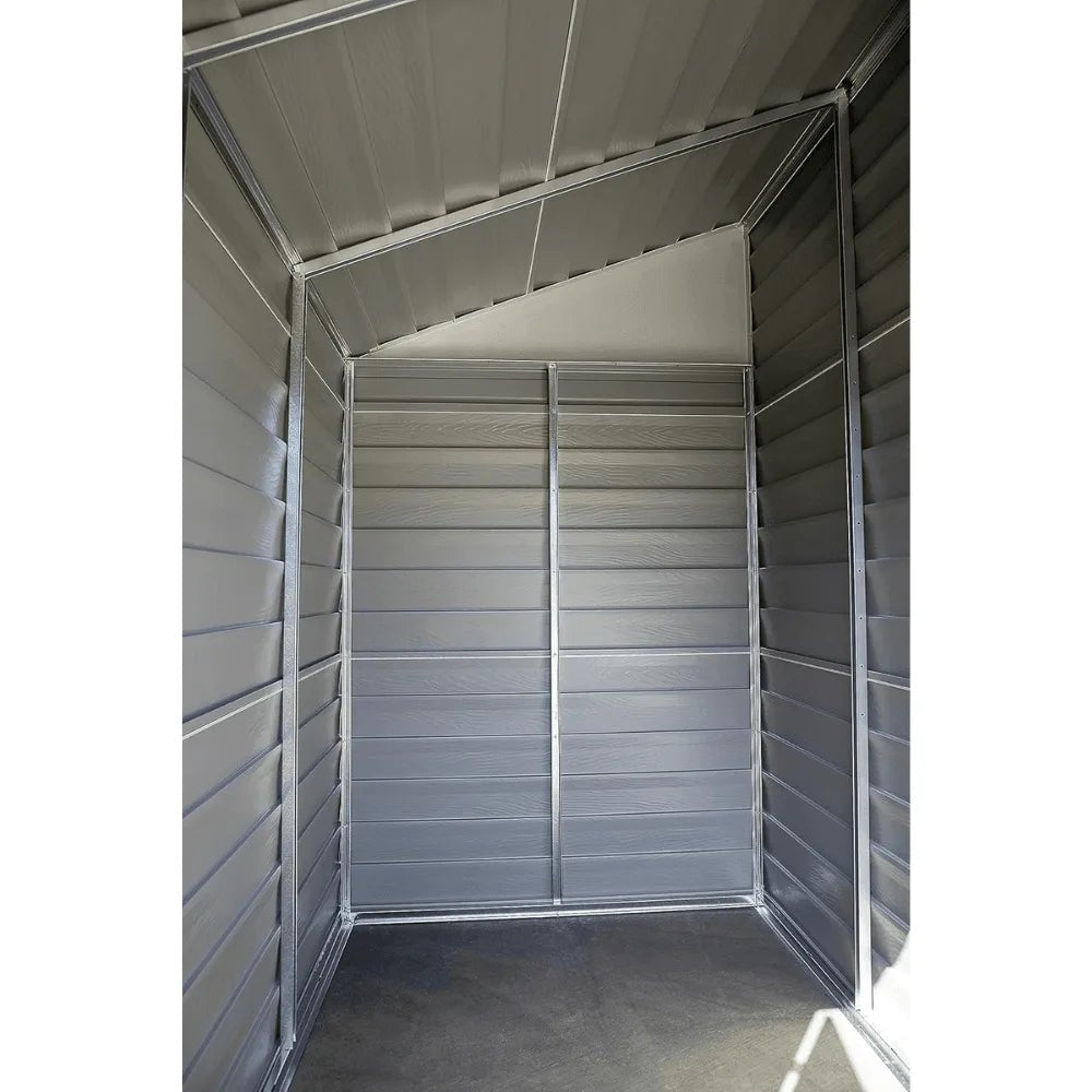 Arrow Yardsaver 4 x 7 ft. Galvanized Steel Lean-To Outdoor Storage Shed, Eggshell - Prioka