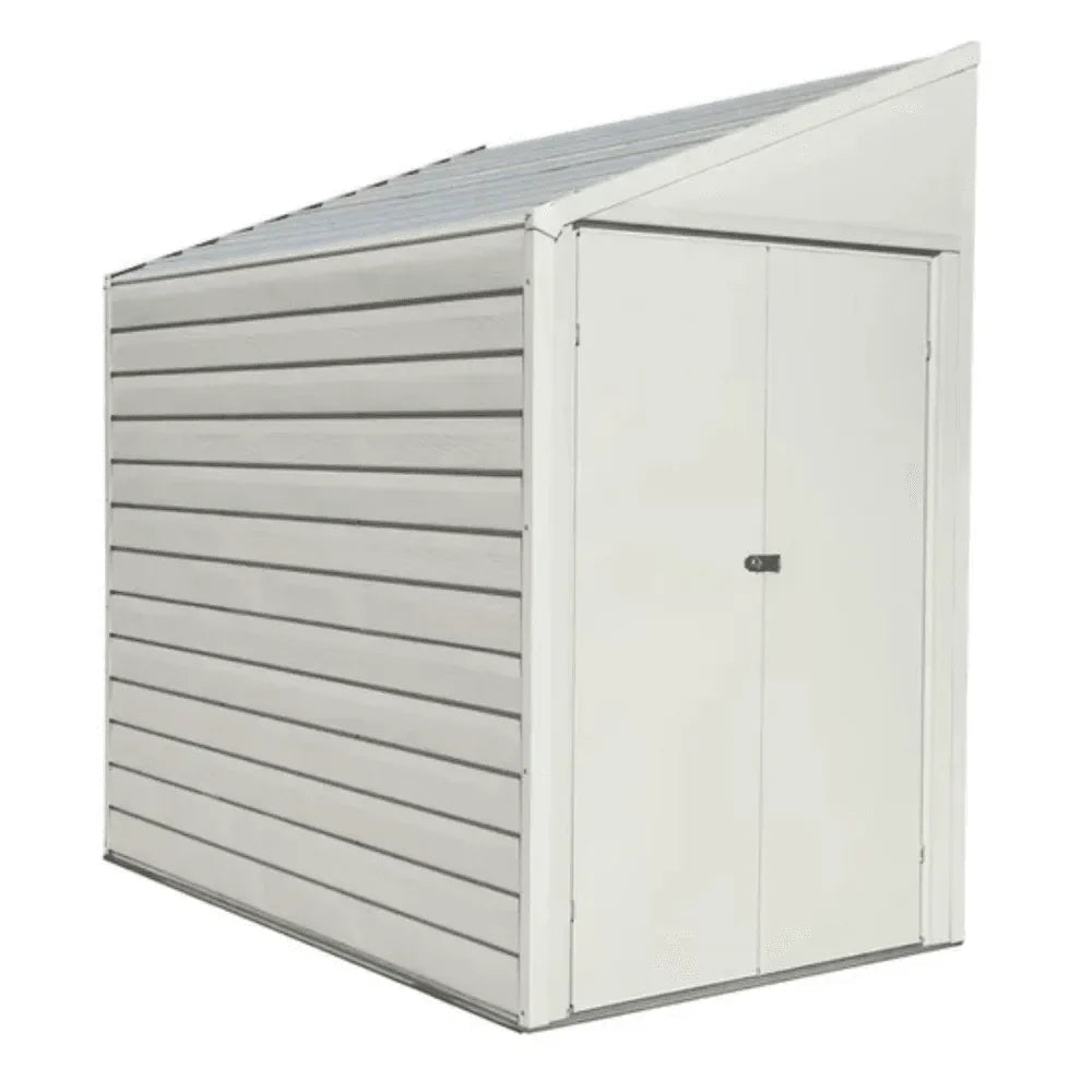 Arrow Yardsaver 4 x 7 ft. Galvanized Steel Lean-To Outdoor Storage Shed, Eggshell - Prioka