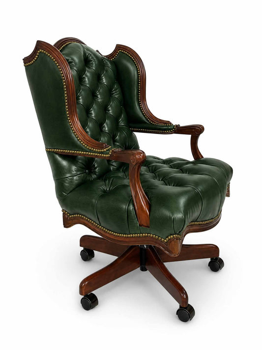 Arthur Leather Tufted Executive Chair - Prioka