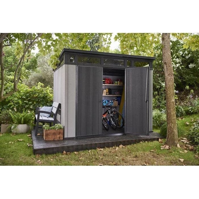 Artisan 9 ft. W x 7.5 ft. D Plastic Storage Shed - Prioka