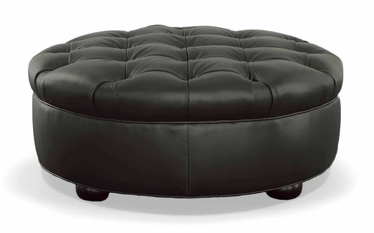 Ashbrook Leather Ottoman - Prioka