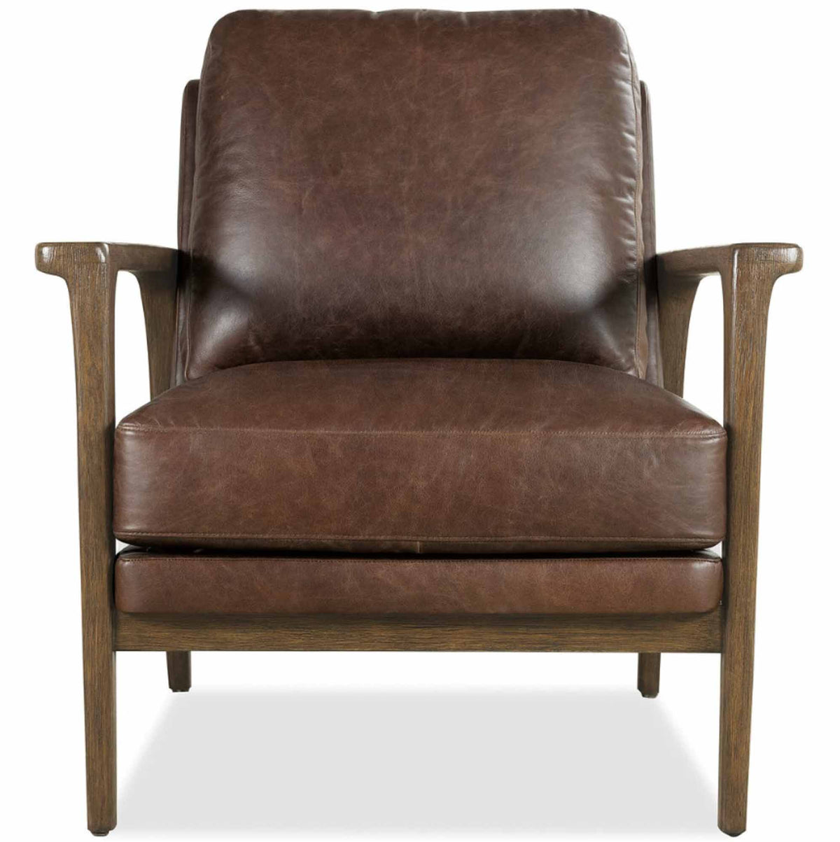 Ashland Leather Chair In Brown - Prioka