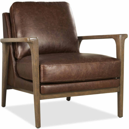 Ashland Leather Chair In Brown - Prioka