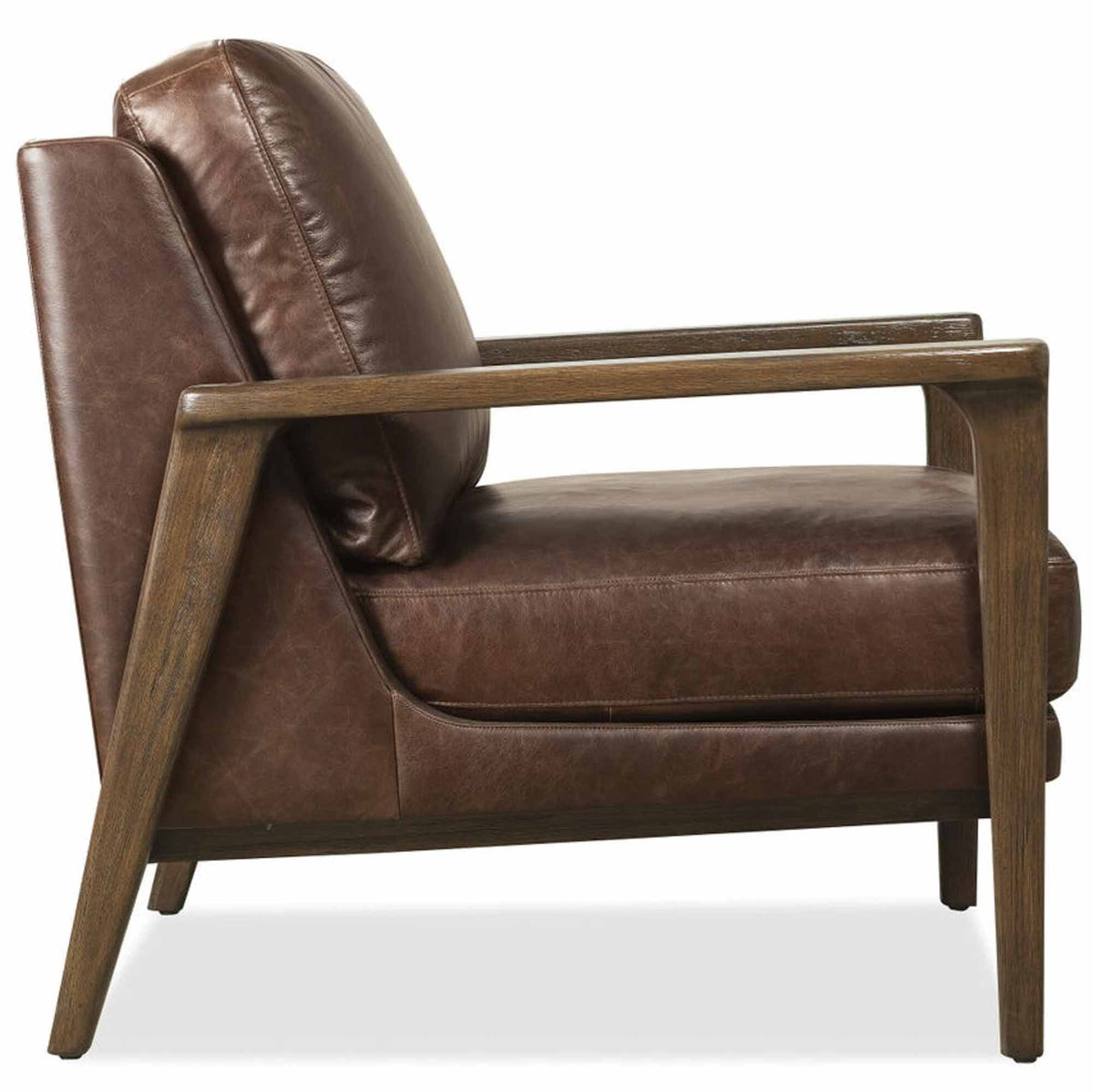 Ashland Leather Chair In Brown - Prioka