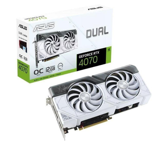 Asus NVIDIA GeForce RTX 4070 12 GB GDDR6X 192 bit PCIE 4.0 16x 1xHDMI 3xDisplayPort DUAL-RTX4070-O12G-WHITE - Prioka