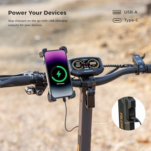 Ausom L2 Max 2000W Dual Motor Electric Scooter for Adults, 56 Miles Max Range Folding Off Road E Scooter, 31 Mph Top Speed,48V 20.8Ah Battery, E-ABS and Dual Disc Brakes, All-Round Lighting System - Prioka