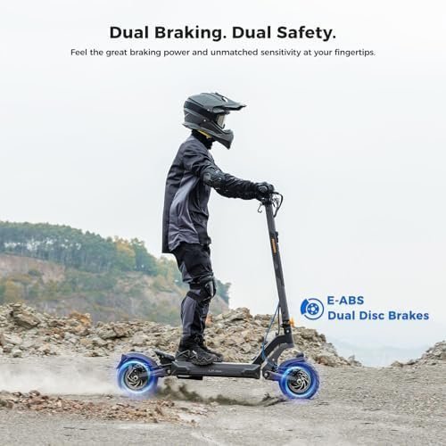 Ausom L2 Max 2000W Dual Motor Electric Scooter for Adults, 56 Miles Max Range Folding Off Road E Scooter, 31 Mph Top Speed,48V 20.8Ah Battery, E-ABS and Dual Disc Brakes, All-Round Lighting System - Prioka